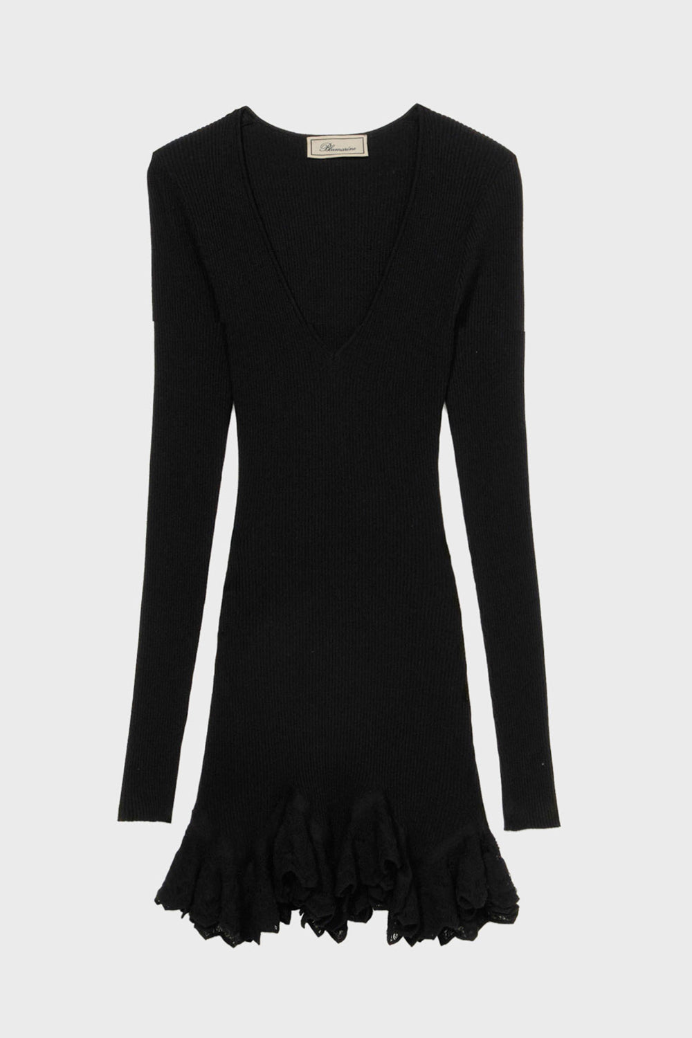 Abito in maglia con balza smerlata RF6158 MAB3322222 Blumarine 
