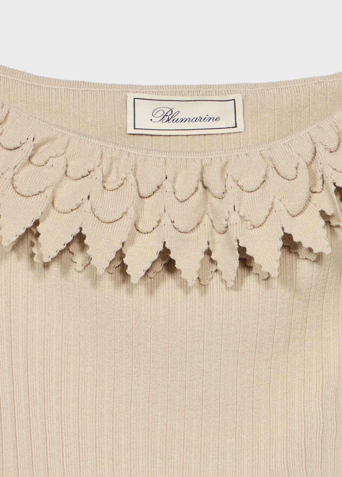 Maglia a coste con balze smerlate RF6177 MAB33X0830 Blumarine 