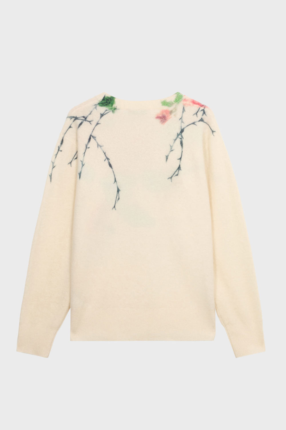 Maglia in lana e cashmere a coste con stampa RF6202 MAB38L9636 Blumarine 