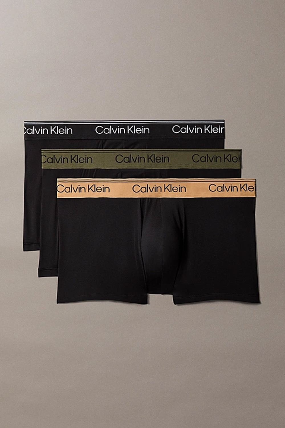 Boxer vita bassa in confezione da 3 - Flex Microfibre Stretch LV00NB4409 /HUE Calvin Klein Underwear 