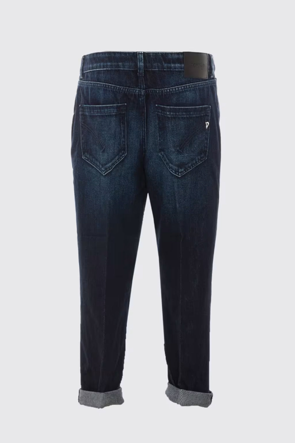 Jeans Koons Dondup a vita alta in denim di cotone con gamba dritta DP268B DF0310D-MS2800 Dondup 