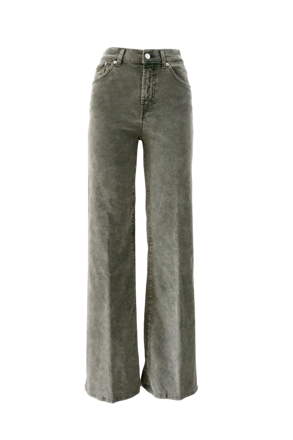 Pantaloni Amber wide leg in velluto stretch DP619 VS0028Y-NA8608 Dondup 