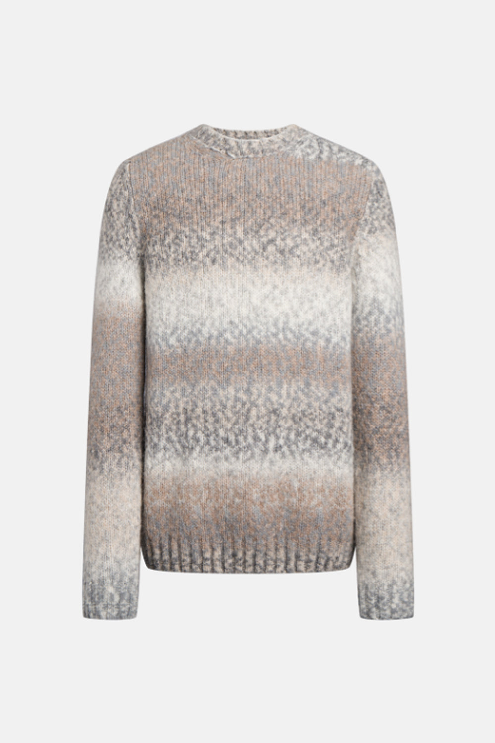 Maglia girocollo regular in misto lana stampata UT309 M01037U-002920 Dondup 