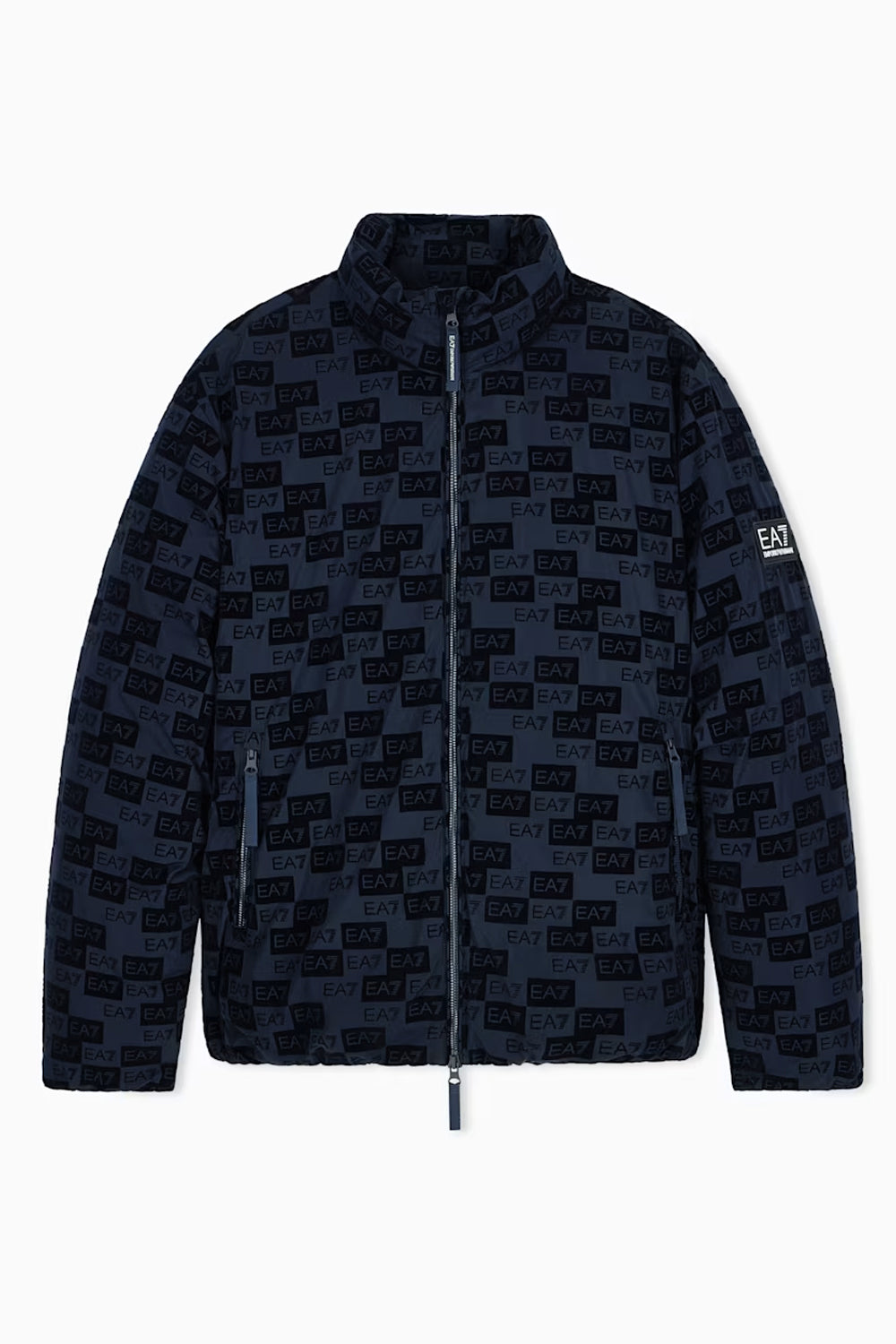 Bomber imbottito con cappuccio e monogramma in velluto 7M002389 AF26931UB102 EA7 Emporio Armani 
