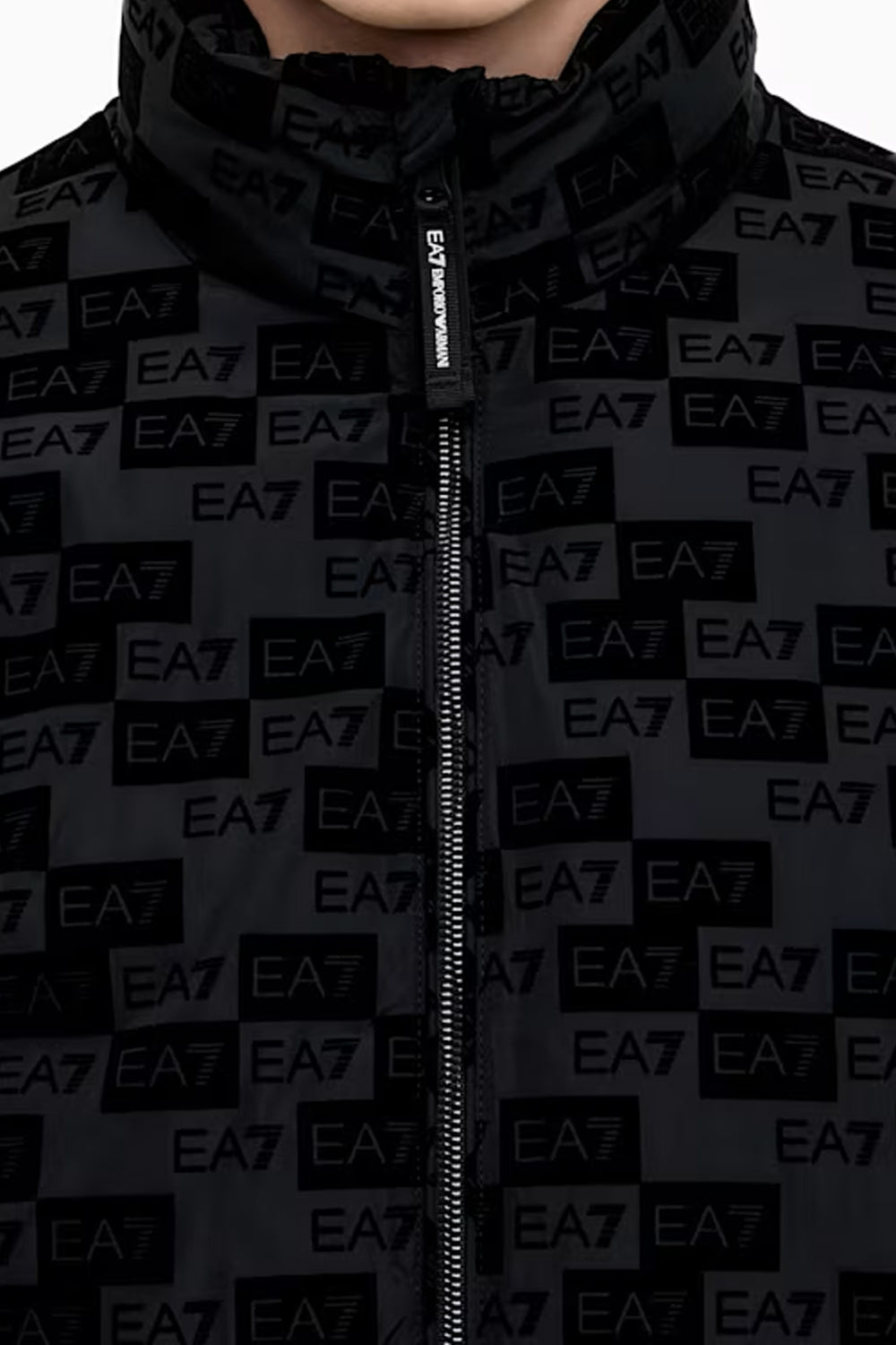 Bomber imbottito con cappuccio e monogramma in velluto 7M002389 AF26931UC001 EA7 Emporio Armani 