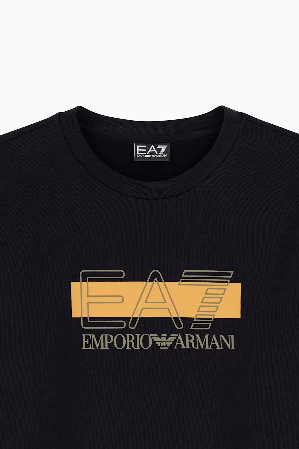 Felpa Visibility in cotone con dettagli in maglia 7M002425 AF10377UC001 EA7 Emporio Armani 