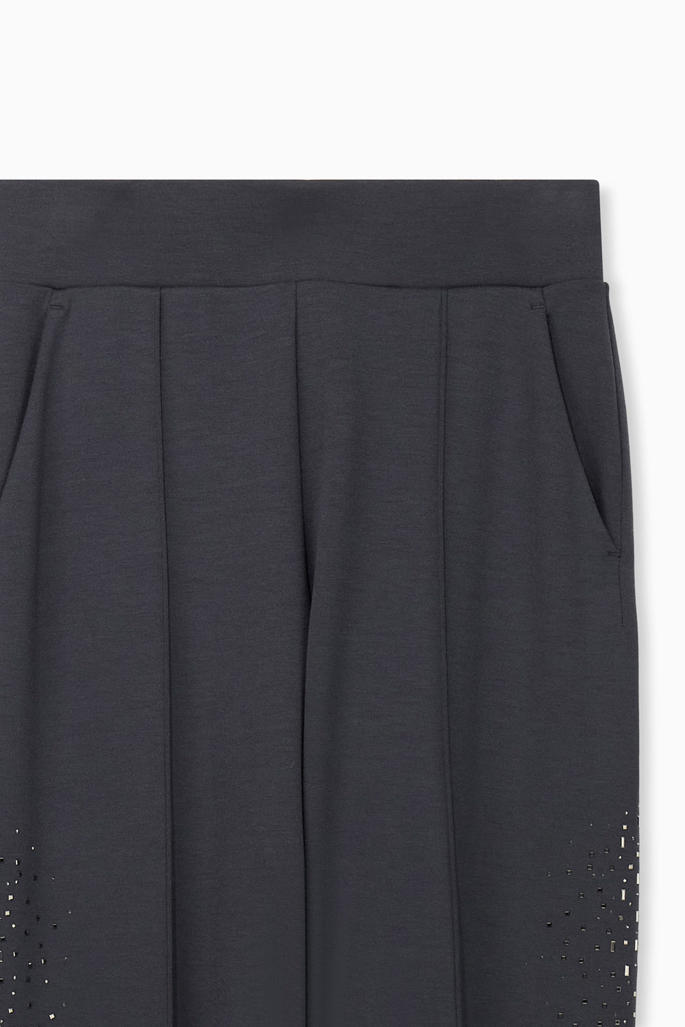 Pantaloni Precious in jersey di modal con piccole borchie 7W001427 AF24375U8117 EA7 Emporio Armani 