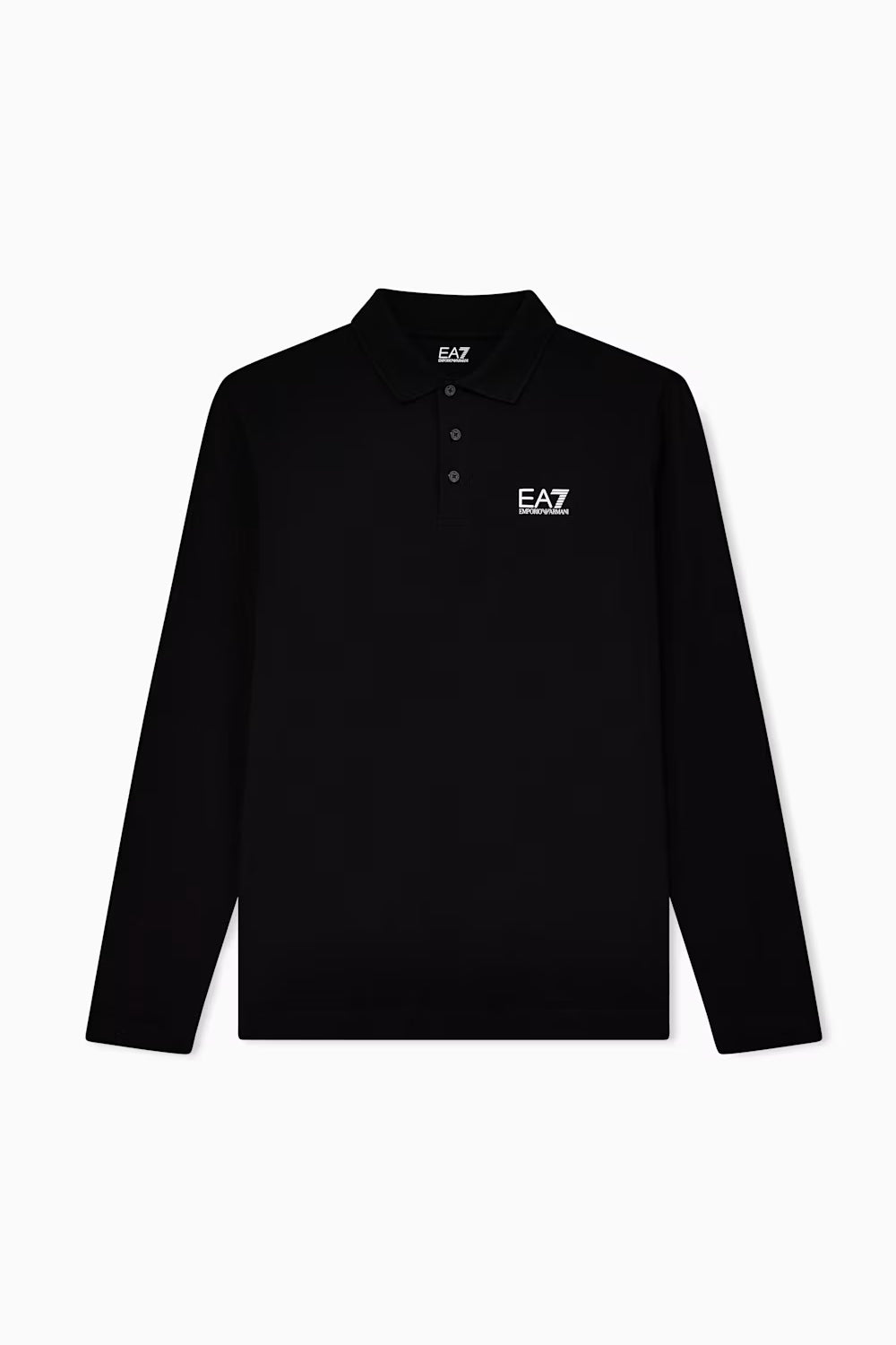 Polo cotone stretch a maniche lunghe con logo Core Identity 8NPF15 PJVQZ1200 EA7 Emporio Armani 