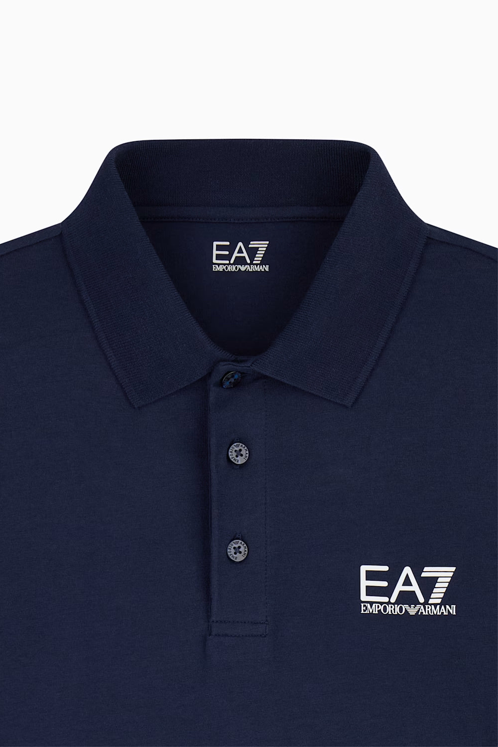 Polo cotone stretch a maniche lunghe con logo Core Identity 8NPF15 PJVQZ1562 EA7 Emporio Armani 