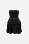 Abito Corto Bustier con Balze e Cintura AB979 66E2110 Elisabetta Franchi 
