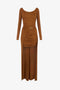 Abito Red Carpet In Jersey Crêpe con Pannello Effetto Coda ABR35 67E2FK3 Elisabetta Franchi 