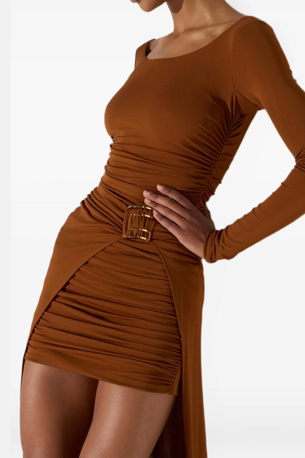 Abito Red Carpet In Jersey Crêpe con Pannello Effetto Coda ABR35 67E2FK3 Elisabetta Franchi 