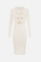 Abito in maglia Elisabetta Franchi con scollo profondo e dettagli chain AM01S 66E2193 Elisabetta Franchi 