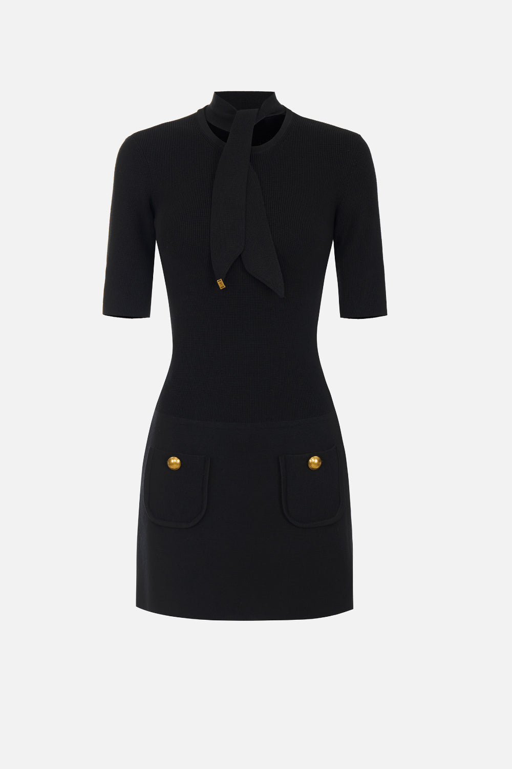 Mini abito in maglia Elisabetta Franchi con sciarpa amovibile AM04S 66E2110 Elisabetta Franchi 