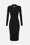 Abito lungo in maglia Elisabetta Franchi con lavorazioni traforate AM08B 66E2110 Elisabetta Franchi 