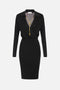 Abito in maglia di viscosa Elisabetta Franchi con catena gioiello AM19S 66E2110 Elisabetta Franchi 