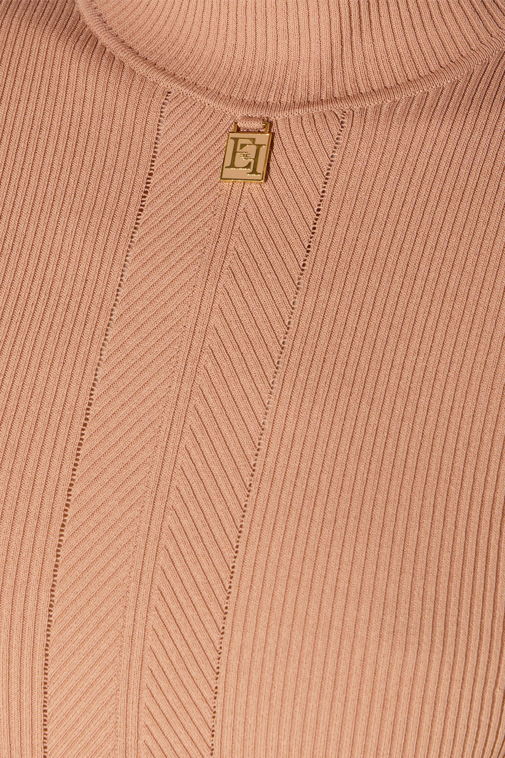 Abito in maglia con dettaglio logo AM21B 66E2FK4 Elisabetta Franchi 