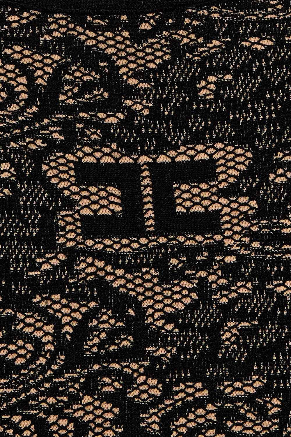 abito midi in maglia traforata AM26Q 66E2FR9 Elisabetta Franchi 