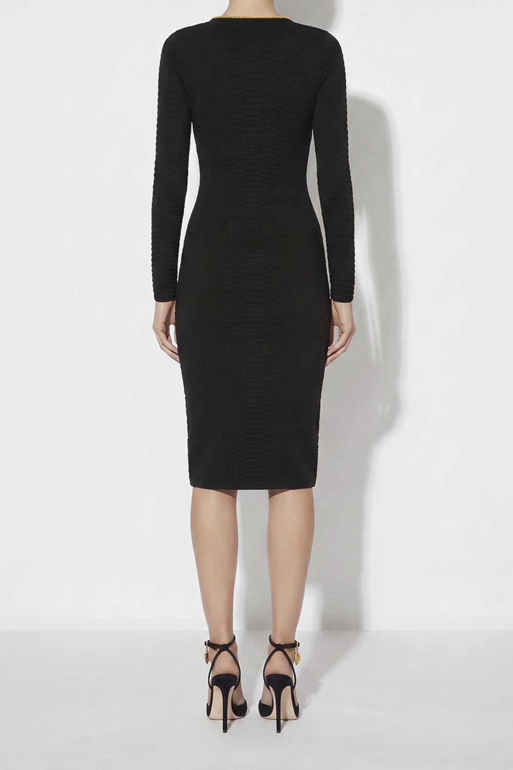 Abito in maglia a trama snake<BR/> AM30S 67E2110 Elisabetta Franchi 
