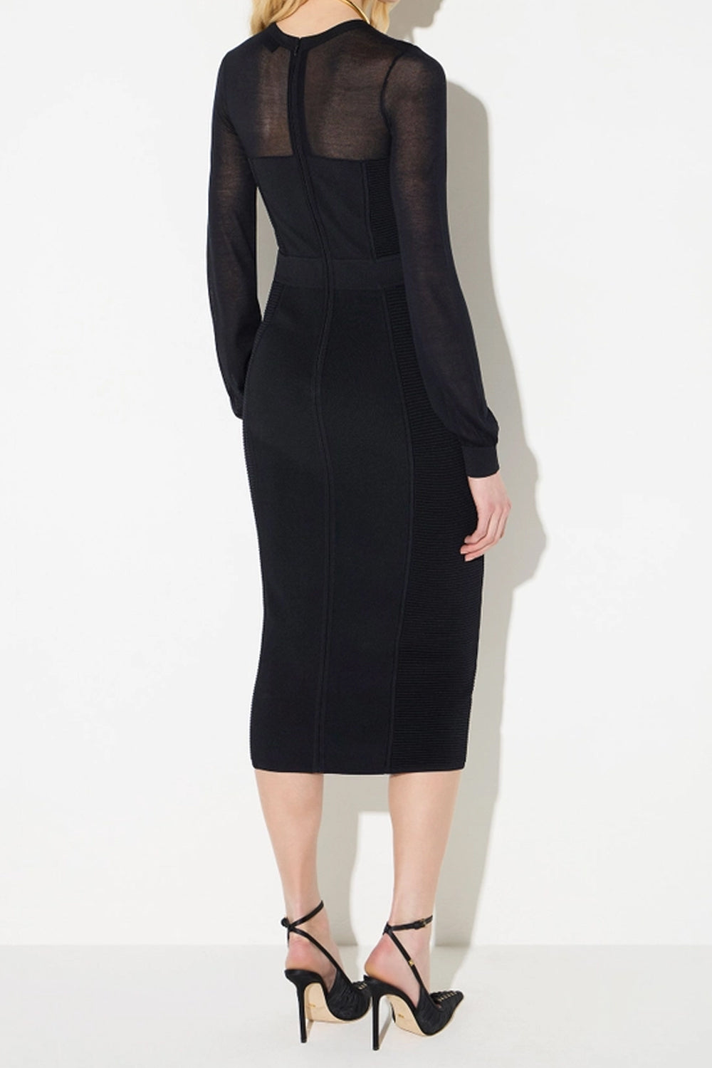 Abito in maglia con effetti 3D AM53B 67E2110 Elisabetta Franchi 