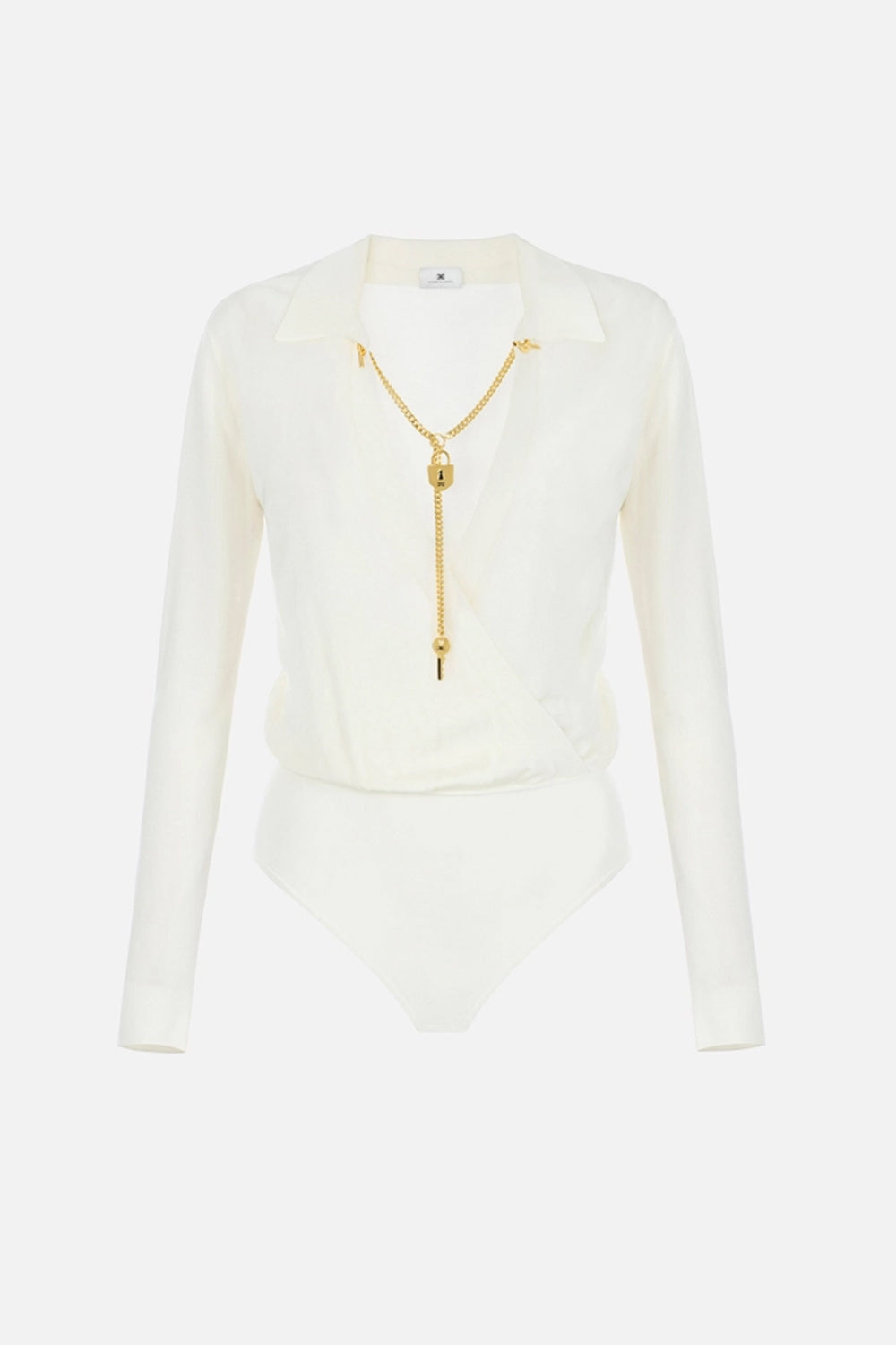 Body in filato di viscosa con catena gioiello BK03S 66E2193 Elisabetta Franchi 