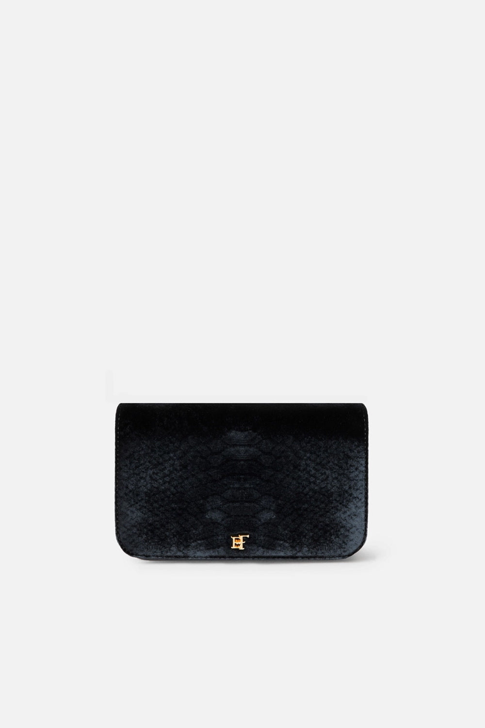Borsa a spalla in velluto con stampa coccodrillo BS20A 67E2110 Elisabetta Franchi 