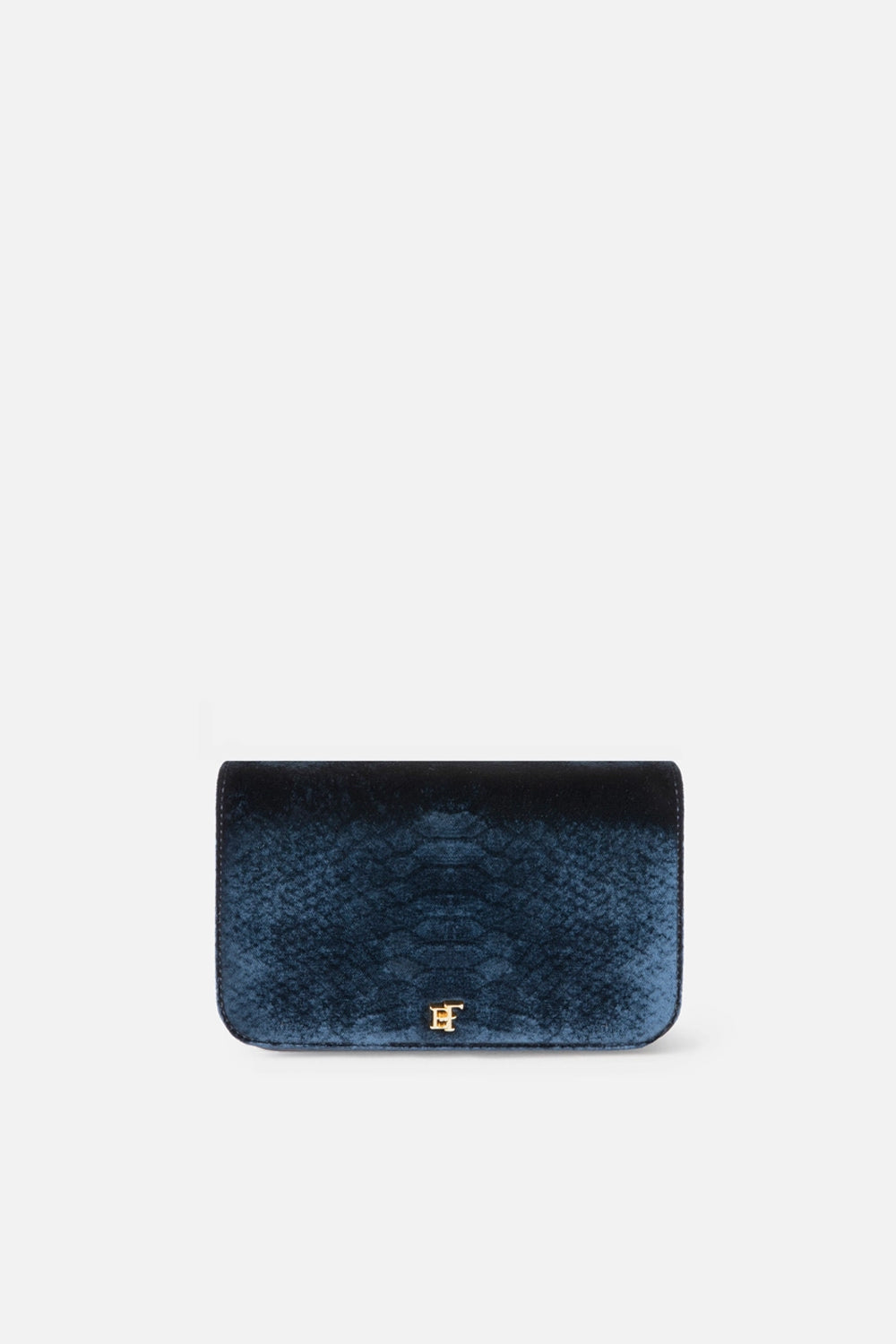 Borsa a spalla in velluto con stampa coccodrillo BS20A 67E2H88 Elisabetta Franchi 