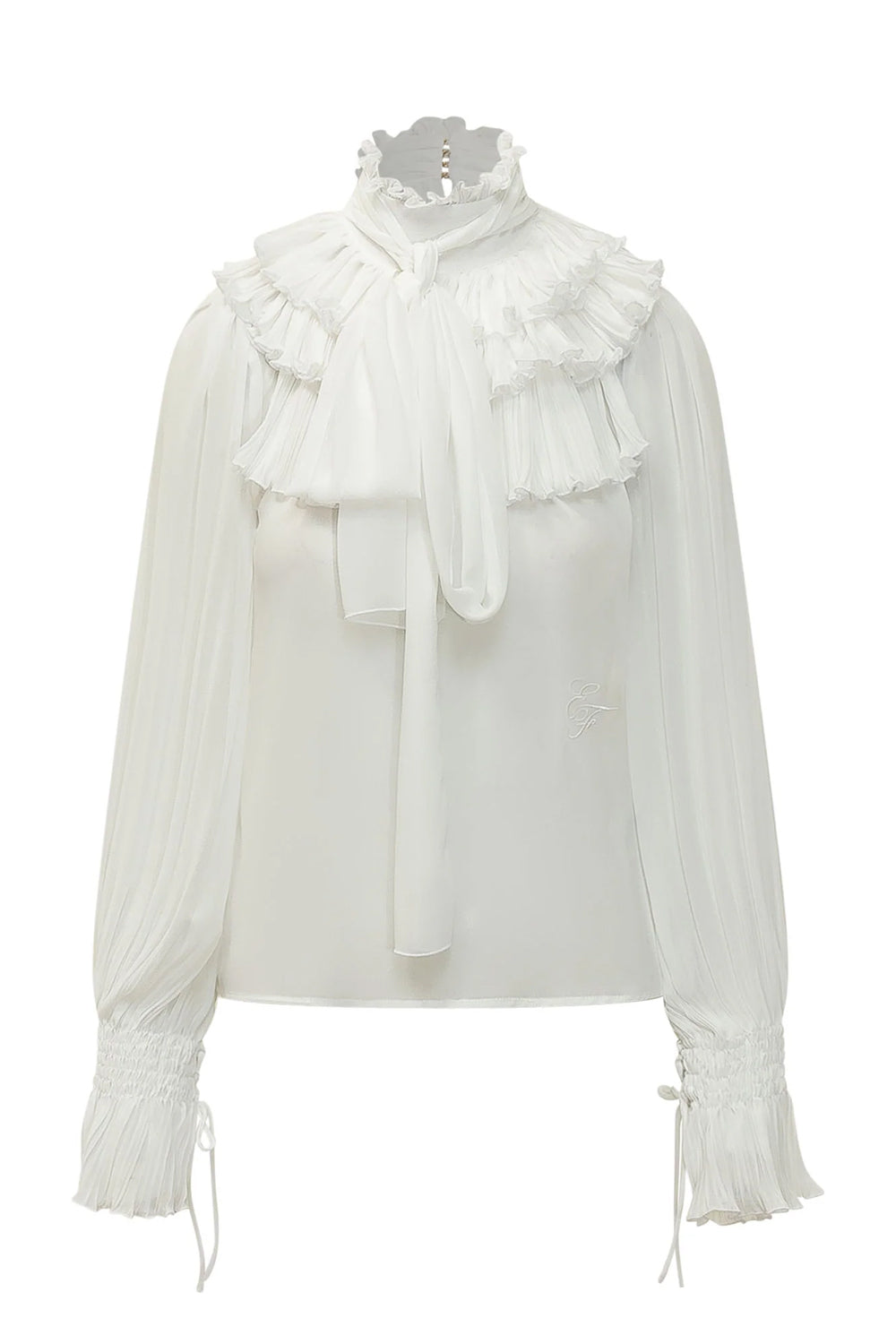 Camicia con Rouches e Volant CA172 67E2360 Elisabetta Franchi 