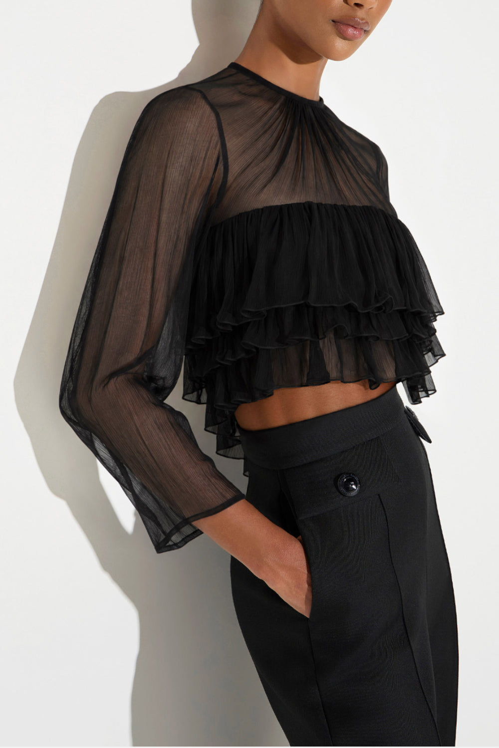 camicia semitrasparente CA187 66E3360 Elisabetta Franchi 