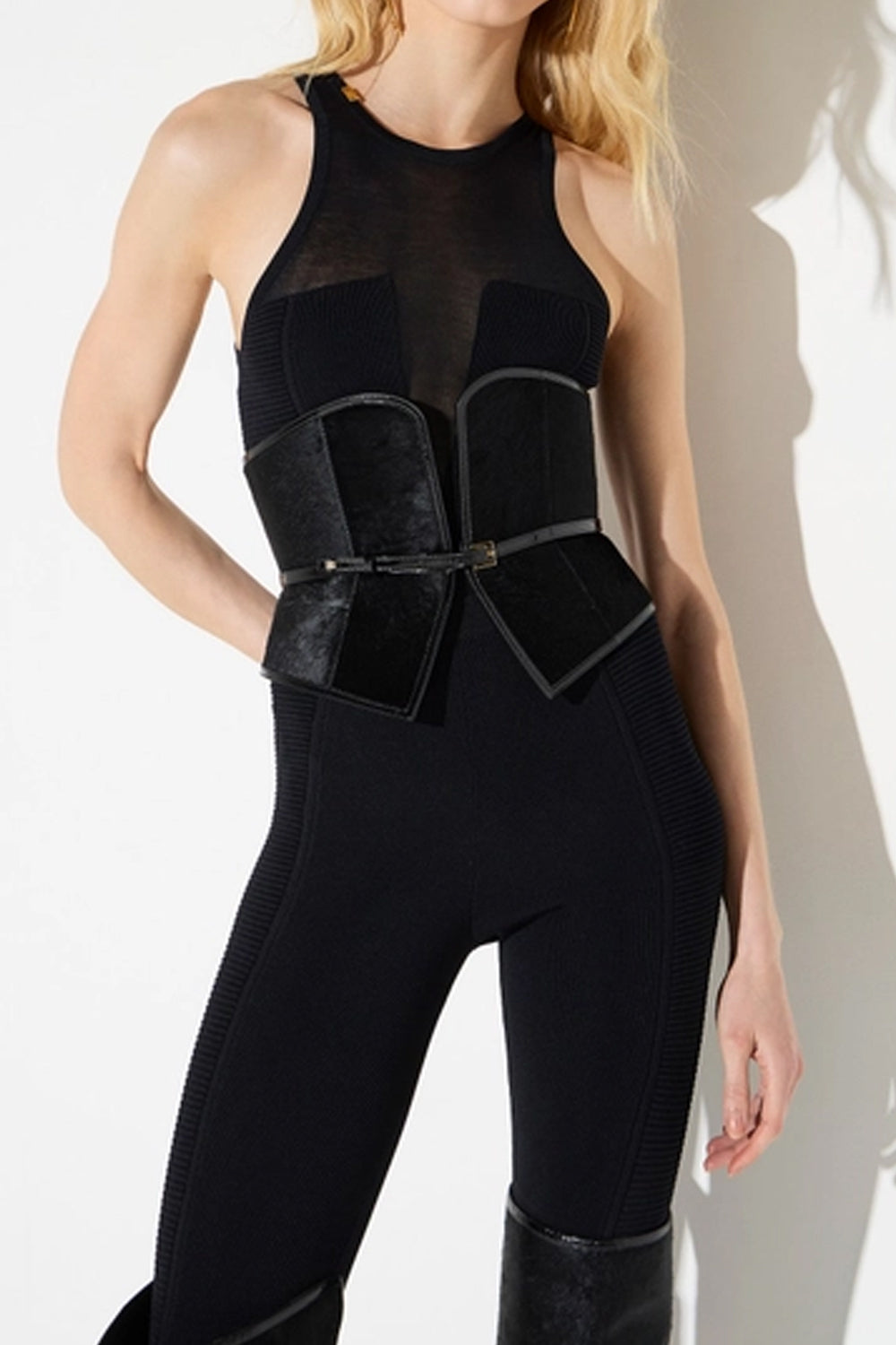 Cintura bustier in cavallino CT71S 68E2110 Elisabetta Franchi 