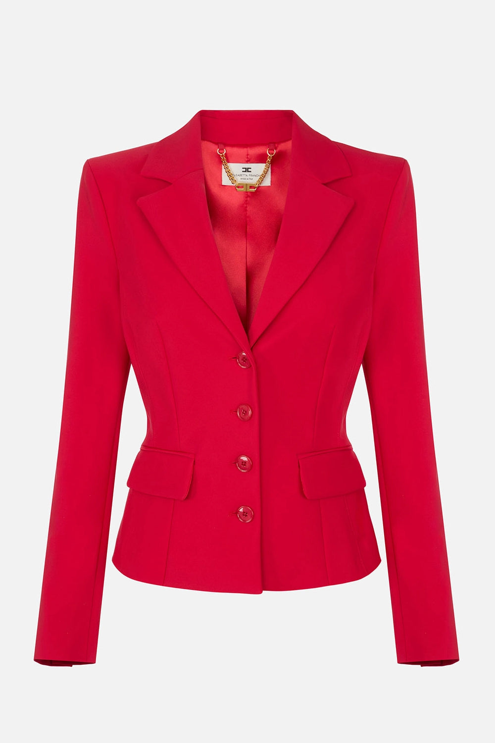 Giacca monopetto in tessuto tecnico GI253 67E2CG5 Elisabetta Franchi 