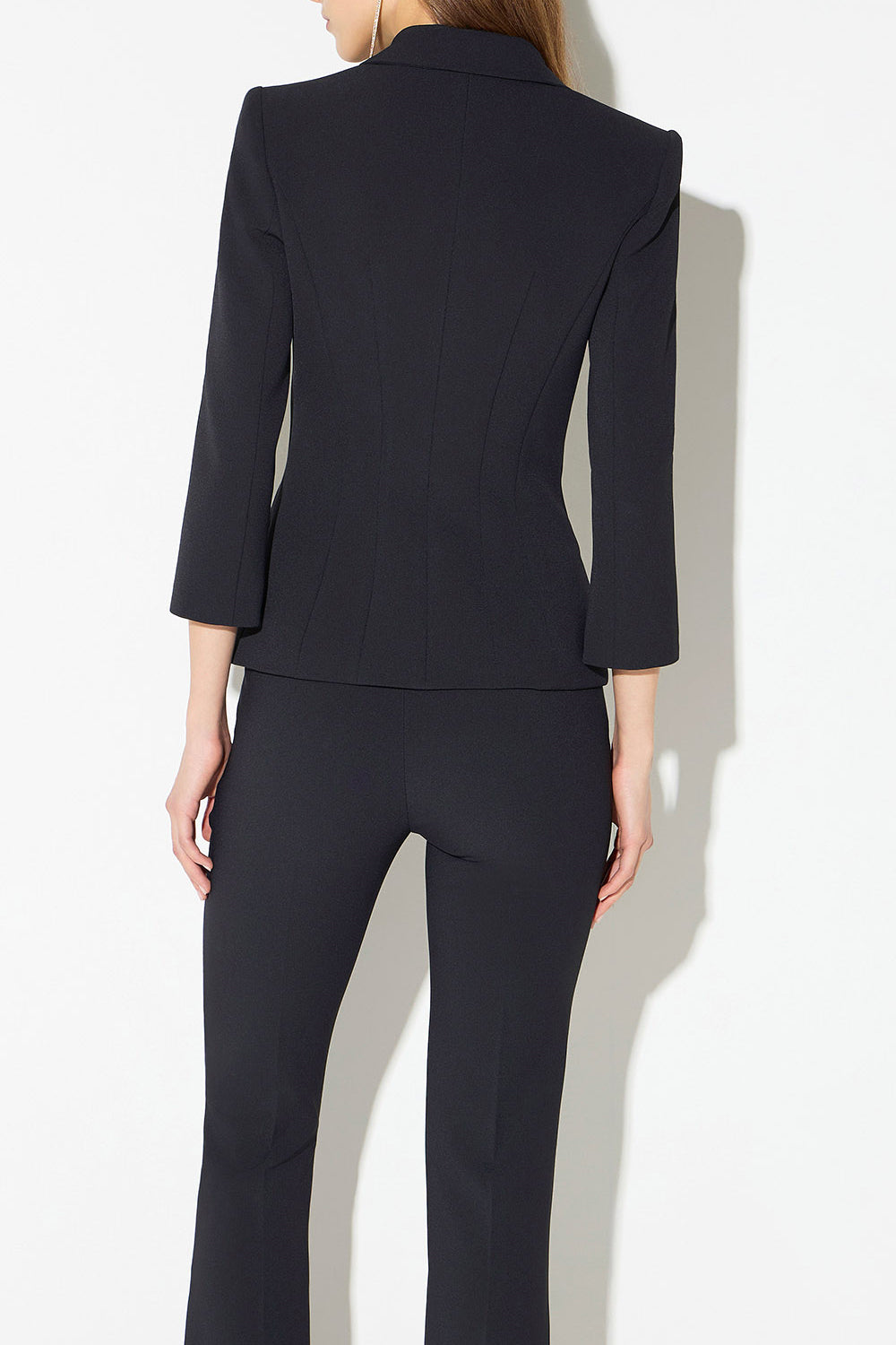 Giacca in crêpe stretch doppio strato con logo gioiello GI268 66E2110 Elisabetta Franchi 
