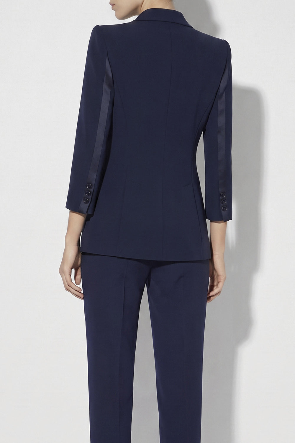 Giacca in crêpe leggero e raso GI275 67E2H88 Elisabetta Franchi 