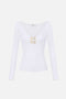 Maglia in jersey con logo gioiello MD005 67E2360 Elisabetta Franchi 