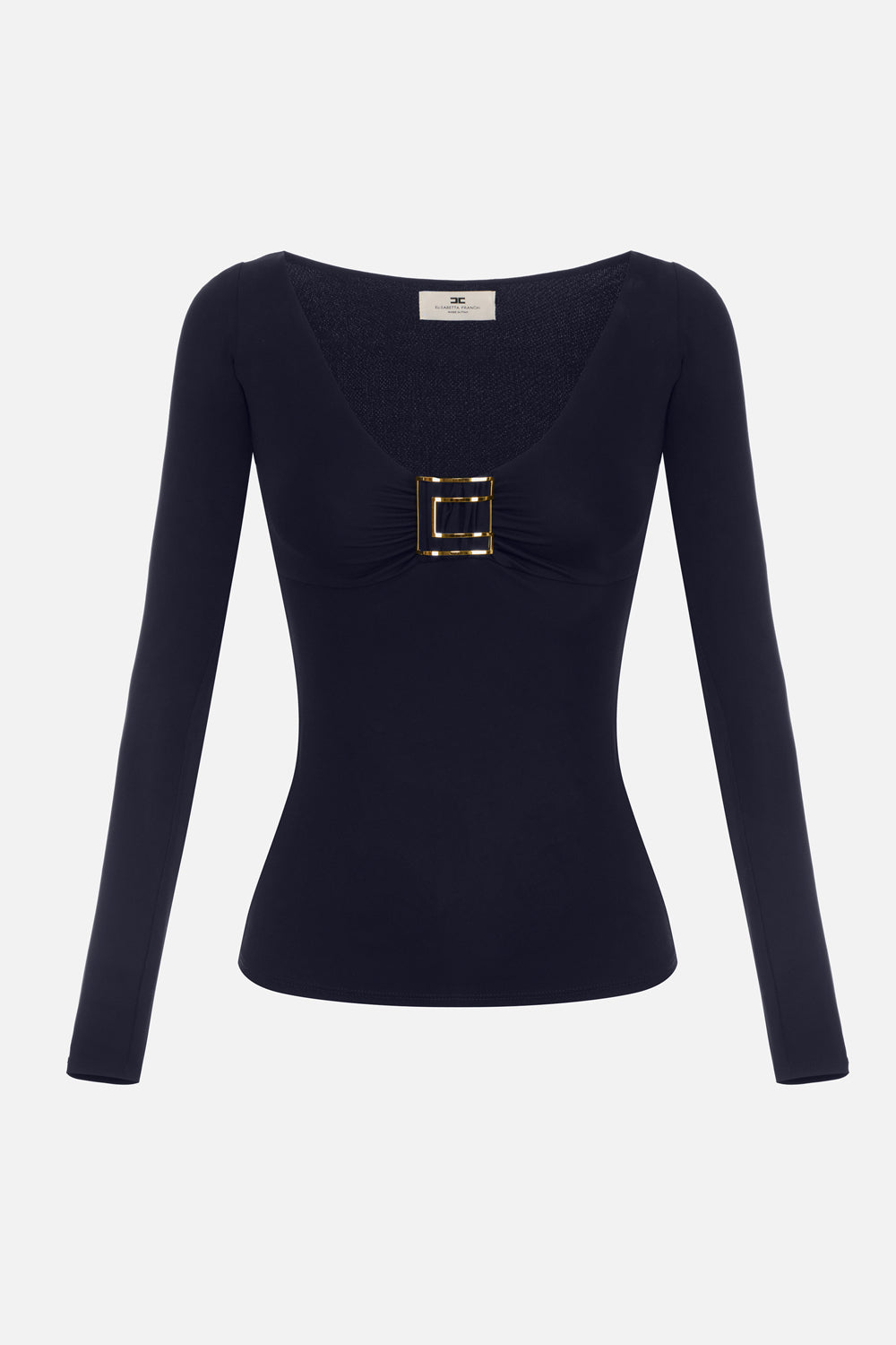 Maglia in jersey con logo gioiello MD005 67E2H88 Elisabetta Franchi 