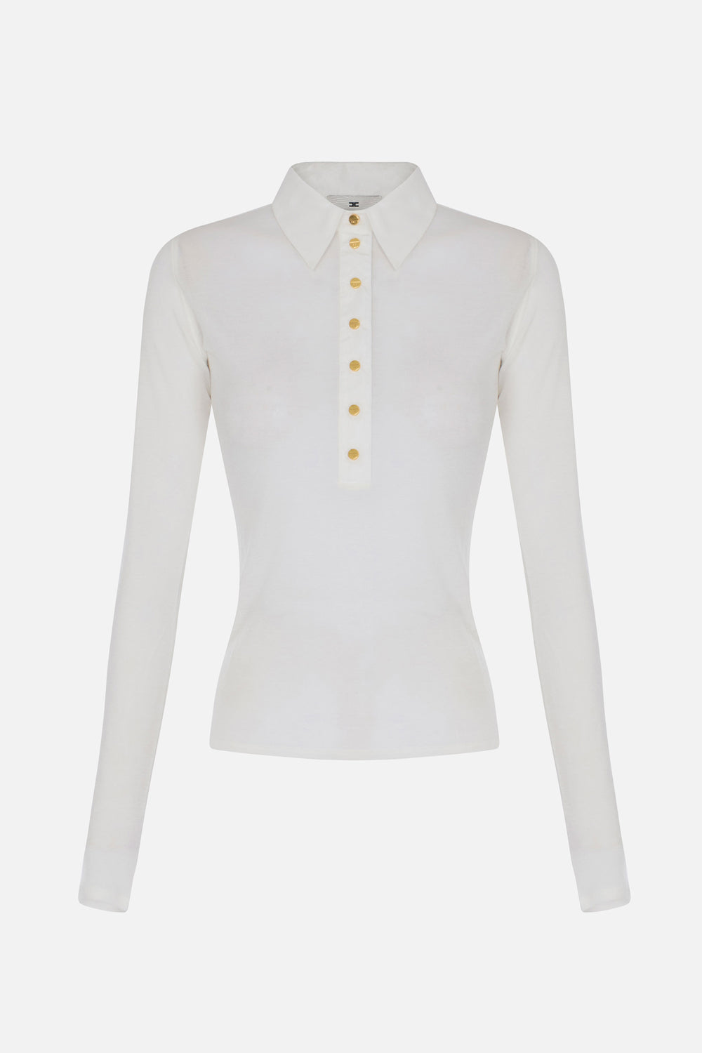 Polo in maglia e taffettà MD12B 67E2360 Elisabetta Franchi 