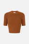 Top in maglia con dettagli gioiello MK02S 66E2FK3 Elisabetta Franchi 