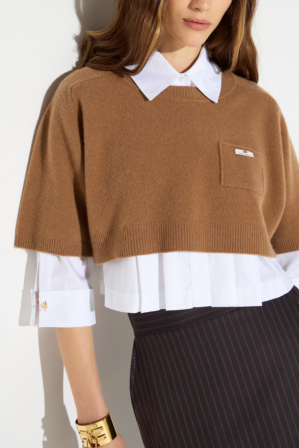Top in lana e cashmere MK11T 66E2AI6 Elisabetta Franchi 