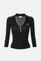 Polo in maglia a costine MK17B 66E2685 Elisabetta Franchi 