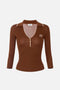 Polo in maglia a costine MK17B 66E2FQ4 Elisabetta Franchi 