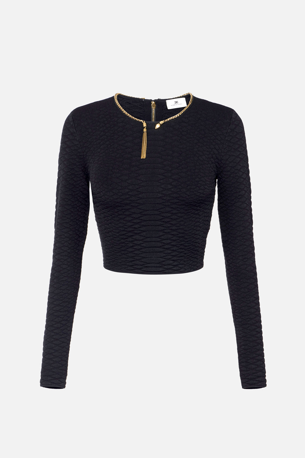 Top in maglia a trama snake<BR/> MK32S 67E2110 Elisabetta Franchi 