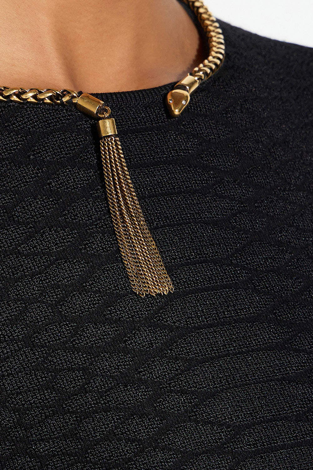 Top in maglia a trama snake<BR/> MK32S 67E2110 Elisabetta Franchi 
