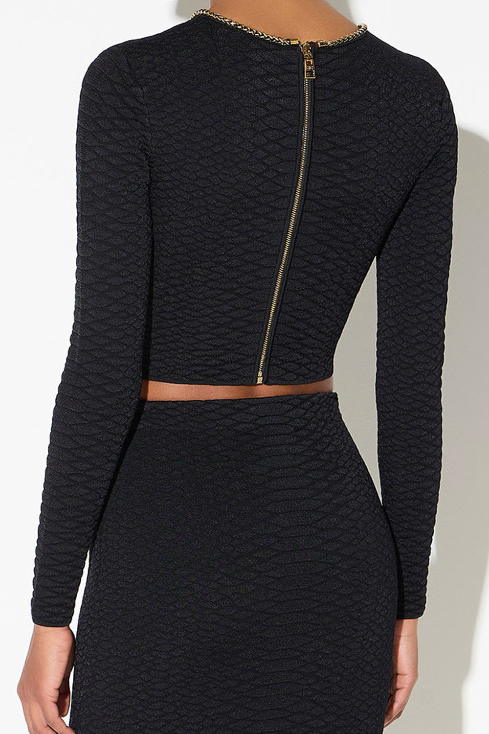 Top in maglia a trama snake<BR/> MK32S 67E2110 Elisabetta Franchi 