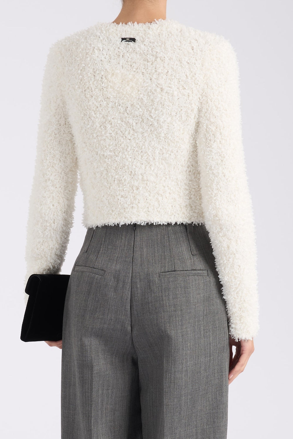 Cardigan in tessuto fleece MK34T 67E2360 Elisabetta Franchi 