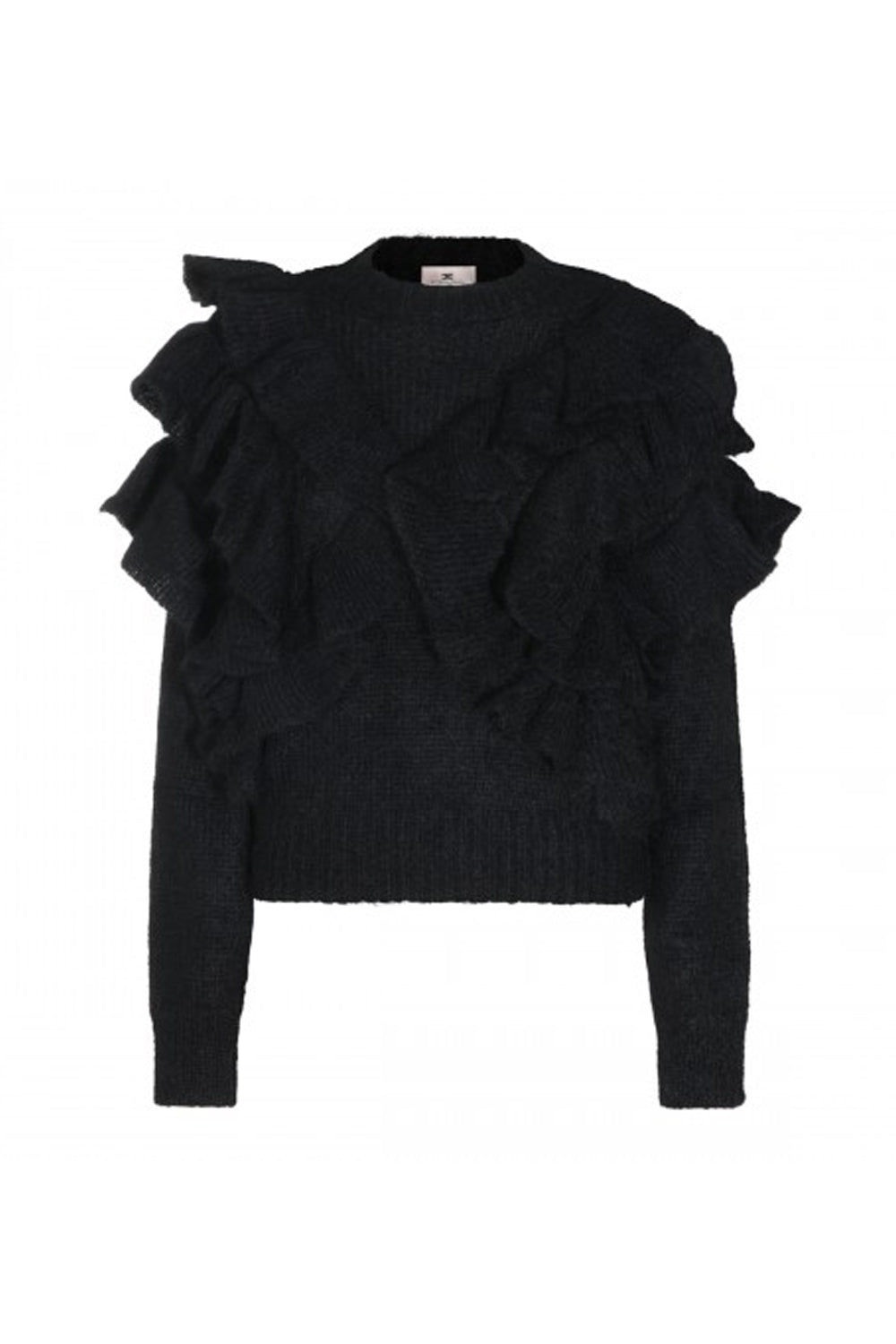 Pullover in maglia con volant MK42T 67E2110 Elisabetta Franchi 