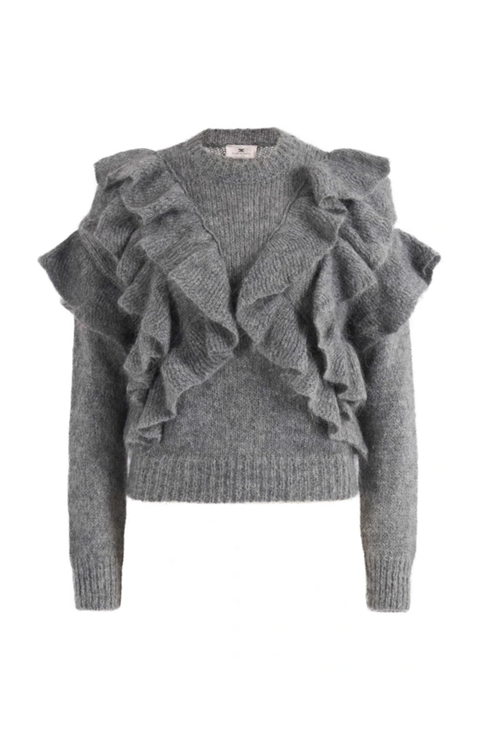 Pullover in maglia con volant MK42T 67E2431 Elisabetta Franchi 