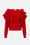 Pullover in maglia con volant