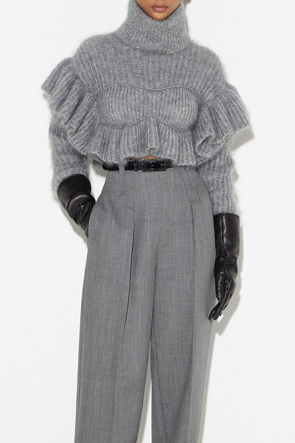 Pullover in maglia con ruches MK43T 67E2431 Elisabetta Franchi 