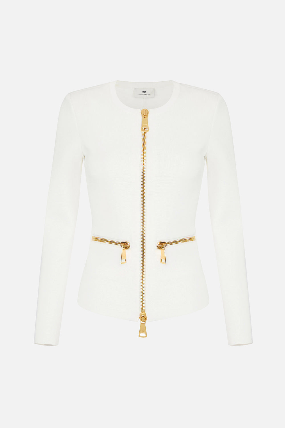 Cardigan in maglia con zip MK68B 66E2360 Elisabetta Franchi 