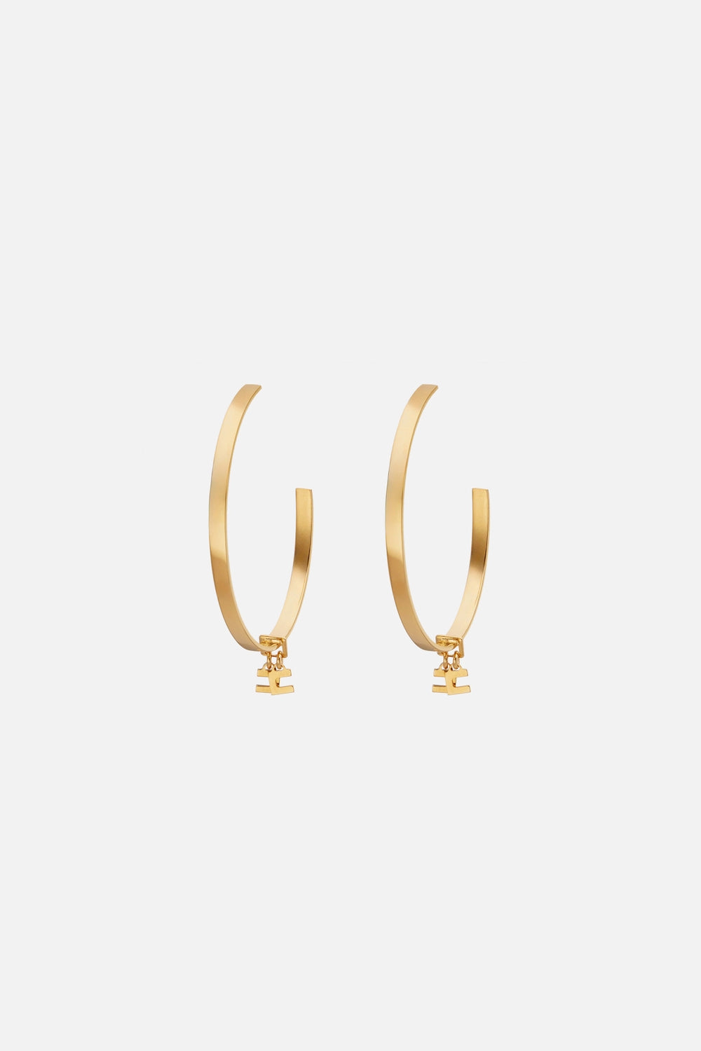 Orecchini curvi con logo OR52K 66E2U95 Elisabetta Franchi 